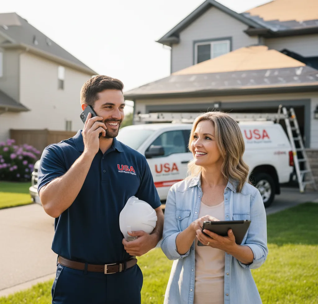 USA Roof Repair Experts customer support in Almo
